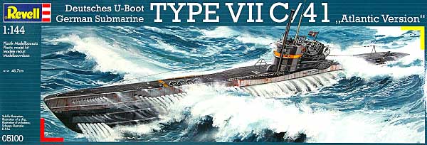 Uボート Type 7C/41 Atlantic Version プラモデル (レベル 1/144 艦船モデル No.05100) 商品画像