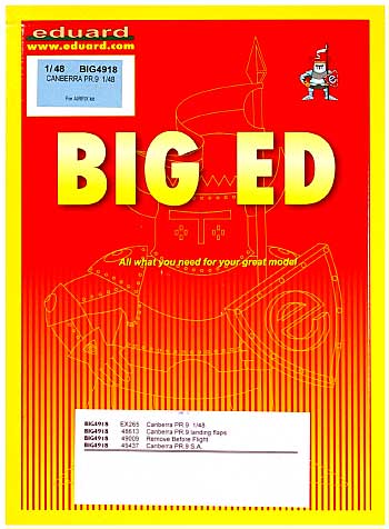 キャンベラ PR.9 用 BIG ED エッチングパーツセット (エアフィックス対応) エッチング (エデュアルド 1/48 ＢＩＧ ED （AIR） No.BIG-4918) 商品画像