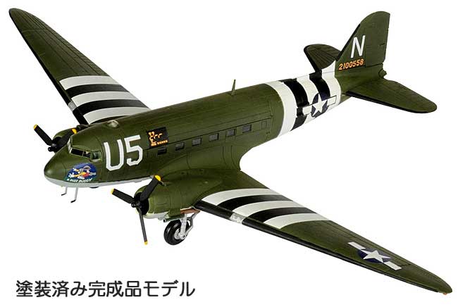 ダグラス C-47A スカイトレイン 第436兵員輸送群 第81兵員輸送飛行隊 バズ・ブギー (Membury基地 1944-1945年) 完成品 (コーギー THE AVIATION ARCHIVE No.AA38205) 商品画像_3