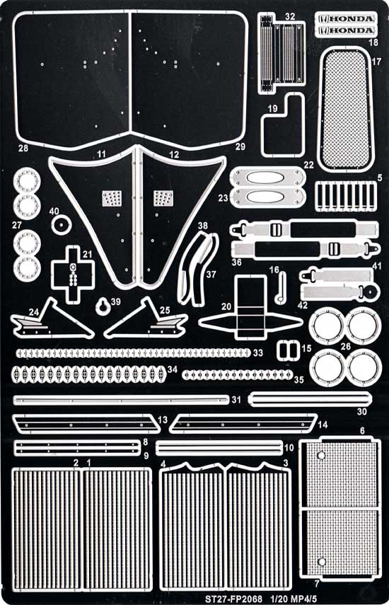 マクラーレン MP4/5 グレードアップパーツ エッチング (スタジオ27 F-1 ディテールアップパーツ No.FP2068) 商品画像_1