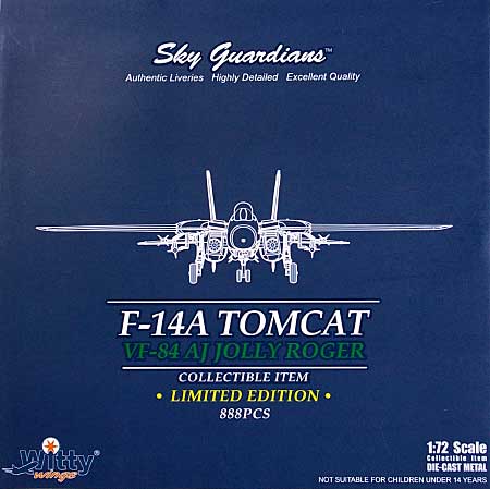 F-14A トムキャット VF-84 ジョリーロジャース AJ201 完成品 (ウイッティ・ウイングス 1/72 スカイ ガーディアン シリーズ （現用機） No.74962) 商品画像