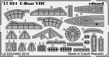 Uボート7C用 エッチングパーツ (レベル対応) エッチング (エデュアルド 1/350 艦船 エッチング No.17-024) 商品画像_1