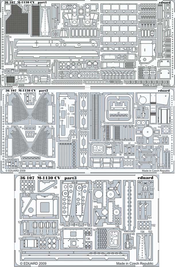 M1130 ストライカー CV 戦闘指揮車用 エッチングパーツ (トランペッター対応) エッチング (エデュアルド 1/35 AFV用 エッチング （36-×・35-×） No.36-107) 商品画像_1