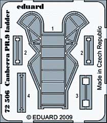 キャンベラ PR.9 乗降階段 エッチング (エデュアルド 1/72 エアクラフト用 エッチング （72-×） No.72-506) 商品画像_1