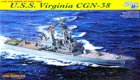 アメリカ海軍 ミサイル巡洋艦 USSバージニア (CGN-38) プラモデル (サイバーホビー 1/700 Modern Sea Power Series No.7090) 商品画像