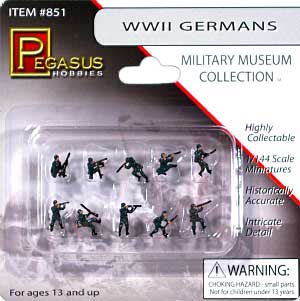 WW2 ドイツ軍 歩兵 (10体) プラモデル (ペガサスホビー 1/144 ミリタリーミュージアムコレクション No.851) 商品画像