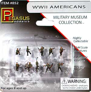 WW2 アメリカ軍 歩兵 (10体) プラモデル (ペガサスホビー 1/144 ミリタリーミュージアムコレクション No.852) 商品画像
