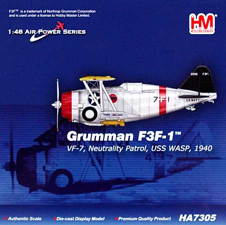 F3F-1 USS ワスプ 完成品 (ホビーマスター 1/48 エアパワー シリーズ （レシプロ） No.HA7305) 商品画像