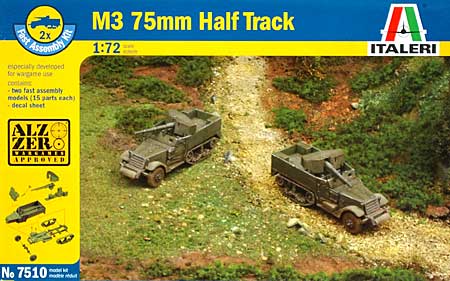 M3 75mm ガンモーターキャリア プラモデル (イタレリ 1/72 ミリタリーシリーズ No.7510) 商品画像