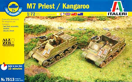 M7 プリースト 105mm カンガルー プラモデル (イタレリ 1/72 ミリタリーシリーズ No.7513) 商品画像