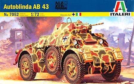 WW2 イタリア軍 装甲車 アウトブリンダ AB 43 プラモデル (イタレリ 1/72 ミリタリーシリーズ No.7052) 商品画像