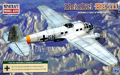 ハインケル He111H プラモデル (ミニクラフト 1/144 軍用機プラスチックモデルキット No.14605) 商品画像