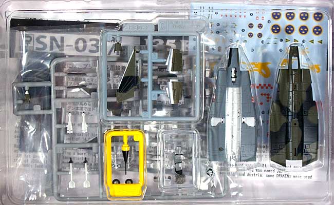 J35J ドラケン(グリーン迷彩塗装済) プラモデル (ピットロード 1/144 塗装済み組み立てモデル （SNP-×） No.SNP-001) 商品画像_1