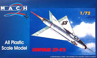 コンベア XF-92 ダート プラモデル (マッハ 1/72 オールプラスチック スケールモデル No.GP045) 商品画像