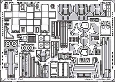 マチルダ Mk.3/4 戦車用 エッチングパーツ (タミヤ対応) エッチング (エデュアルド 1/35 AFV用 エッチング （36-×・35-×） No.36-094) 商品画像_1