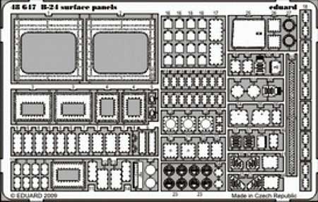 B-24 リベレーター 機体パネル エッチング (エデュアルド 1/48 エアクラフト用 エッチング （48-×） No.48-647) 商品画像_1