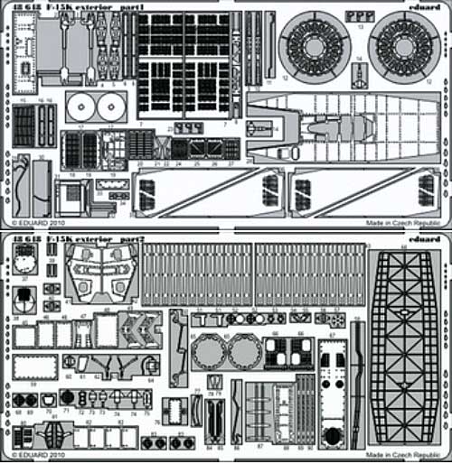 F-15K スラムイーグル 外装 エッチング (エデュアルド 1/48 エアクラフト用 エッチング （48-×） No.48-648) 商品画像_1