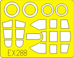P-40F/L ウォホーク マスキングシート (エデュアルド 1/48 エアクラフト用 エデュアルド マスク （EX-×） No.EX-288) 商品画像_1