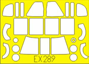 MH-60K ブラックホーク マスキングシート (エデュアルド 1/48 エアクラフト用 エデュアルド マスク （EX-×） No.EX-289) 商品画像_1