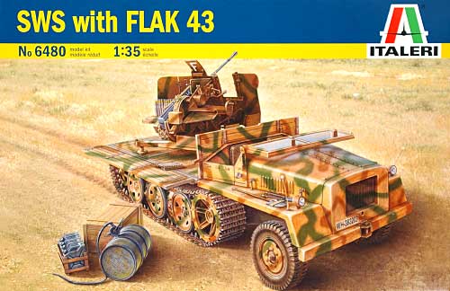 ドイツ重国防軍牽引車 Flak43搭載型 プラモデル (イタレリ 1/35 ミリタリーシリーズ No.6480) 商品画像