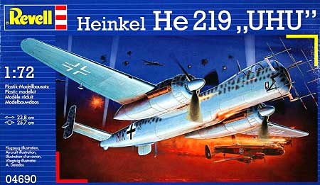 ハインケル He219 ウーフー プラモデル (レベル 1/72 飛行機 No.04690) 商品画像