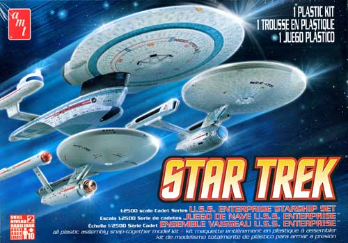 エンタープライズ 3隻セット NCC-1701/NCC-1701A/NCC-1701B プラモデル (amt スタートレック（STAR TREK）シリーズ No.AMT660L/12) 商品画像