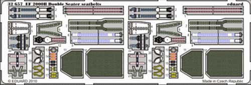 EF-2000 ユーロファイター タイフーン 複座型用 シートベルト エッチングパーツ (トランペッター対応) エッチング (エデュアルド 1/32 エアクラフト用 カラーエッチング シートベルト （32-×） No.32-657) 商品画像_1