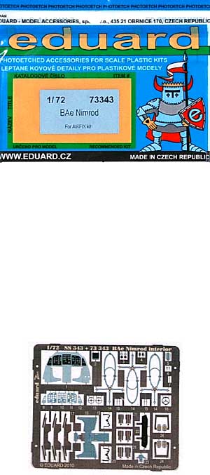 Bae ニムロッド用  内・外装 エッチングパーツ (エアフィックス対応) エッチング (エデュアルド 1/72 エアクラフト用 エッチング （72-×） No.73-343) 商品画像
