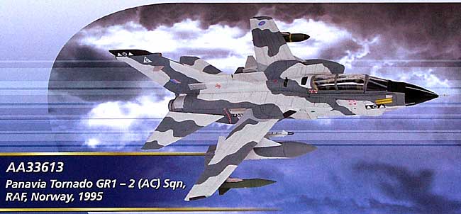 パナビア トーネード GR.1 イギリス空軍 第2(AC)飛行隊 (ノルウェー 1995年) 完成品 (コーギー THE AVIATION ARCHIVE No.AA33613) 商品画像_1