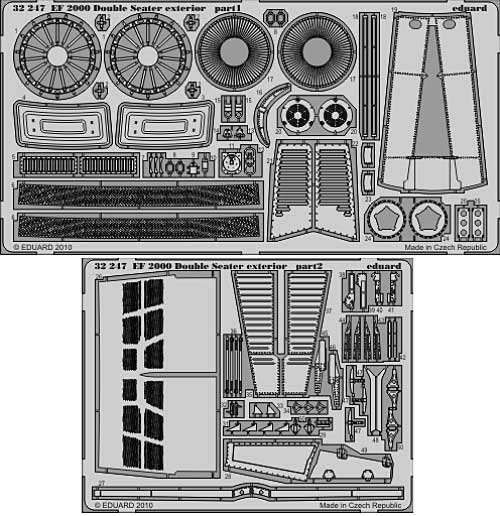 FE-2000 ユーロファイター 複座型 外装 エッチング (エデュアルド 1/32 エアクラフト用 エッチング （32-×） No.32-247) 商品画像_1