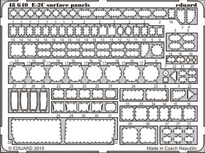 E-2C ホークアイ用 機体パネル エッチングパーツ (キネテック対応) エッチング (エデュアルド 1/48 エアクラフト用 エッチング （48-×） No.48-640) 商品画像_1