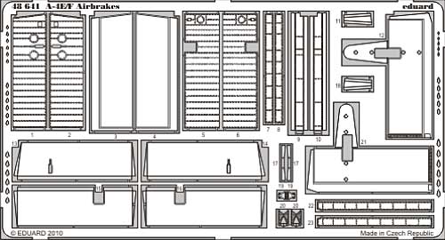 A-4E/F スカイホーク用 エアブレーキ エッチング (エデュアルド 1/48 エアクラフト用 エッチング （48-×） No.48-641) 商品画像_1