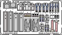 F-15E ストライクイーグル用 シートベルト エッチングパーツ (アカデミー対応) エッチング (エデュアルド 1/48 航空機 カラーエッチング シートベルト No.49-485) 商品画像_1
