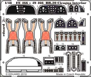 BR.20 チクゴナ イ式重爆 計器盤/シートベルト (スペシャルホビー対応) エッチング (エデュアルド 1/48 エアクラフト カラーエッチング ズーム (FE-×) No.FE-466) 商品画像_1