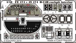 B-24D リベレーター用 コクピット内・計器盤 エッチングパーツ (レベル・モノグラム対応) エッチング (エデュアルド 1/48 エアクラフト カラーエッチング ズーム 接着剤付 （FE-×） No.FE-474) 商品画像_1