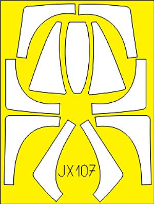 F-14D トムキャット用 マスキングシート (トランペッター対応) マスキングシート (エデュアルド 1/32 エアクラフト用 エデュアルド マスク （JX-×） No.JX-107) 商品画像_1