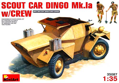 ディンゴ イギリススカウトカー Mk.1a (フィギュア2体入) プラモデル (ミニアート 1/35 WW2 ミリタリーミニチュア No.35087) 商品画像