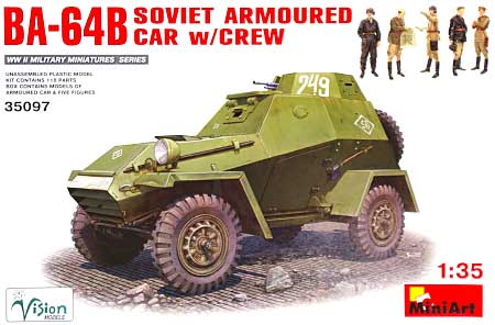 ソビエト BA-64B 装甲車 (フィギュア5体入) プラモデル (ミニアート 1/35 WW2 ミリタリーミニチュア No.35097) 商品画像