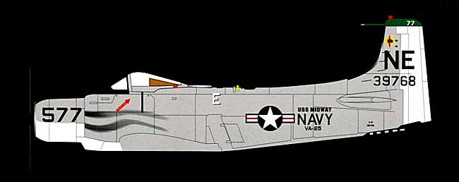 A-1 スカイレーダー アメリカ海軍 Midway 577NE 完成品 (ジェミニ ジェット 1/72 ジェミニ エース シリーズ No.GAUSN6002) 商品画像_1