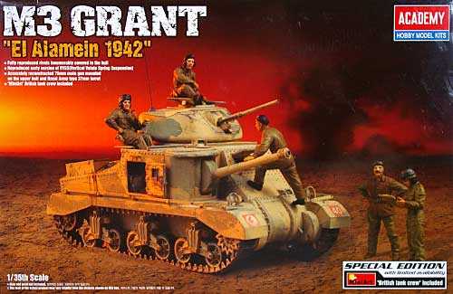 M3 グラント中戦車 エル・アラメイン 1942年 (スペシャルエディション) プラモデル (アカデミー 1/35 Armors No.13228) 商品画像