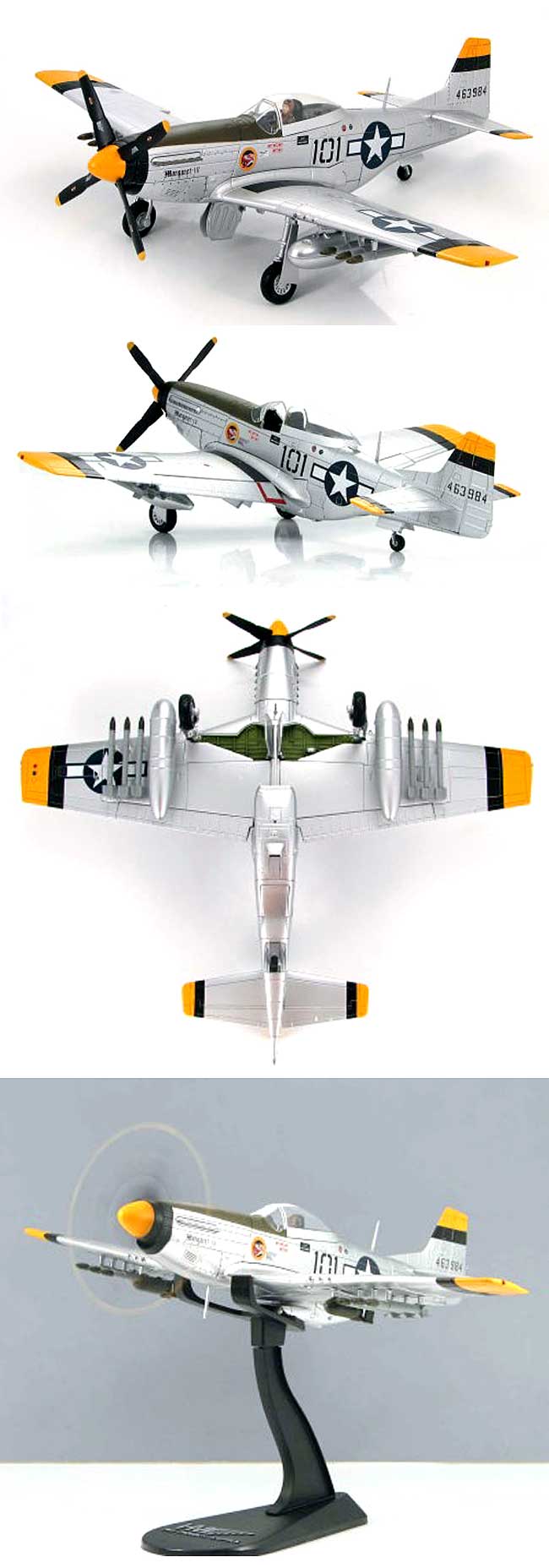 P-51D マスタング マーガレット 4 完成品 (ホビーマスター 1/48 エアパワー シリーズ （レシプロ） No.HA7704) 商品画像_3