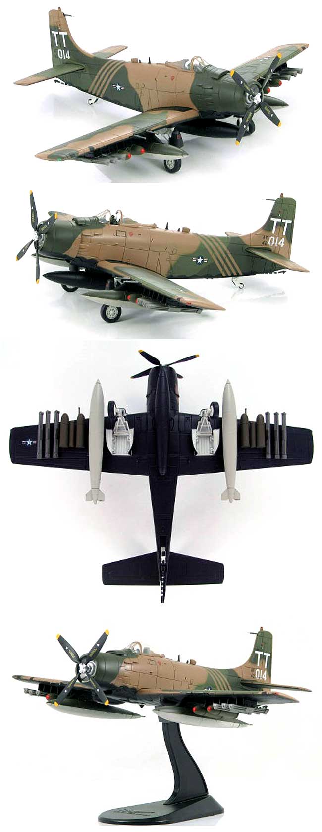 A-1J スカイレイダー 56th SOW 602 FS No.014 完成品 (ホビーマスター 1/72 エアパワー シリーズ （レシプロ） No.HA2904) 商品画像_3