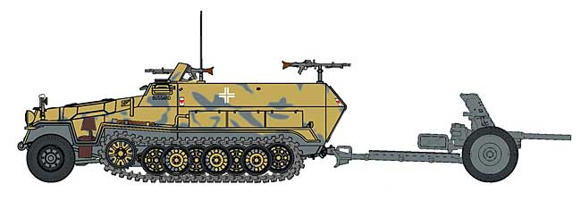 Sd.Kfz.251/1 C型 装甲兵員輸送車 & 3.7cm PaK35/36 対戦車砲 プラモデル (ドラゴン 1/72 アーマー シリーズ No.7352) 商品画像_3