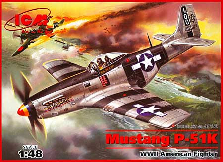 P-51K ムスタング プラモデル (ICM 1/48 エアクラフト プラモデル No.48154) 商品画像