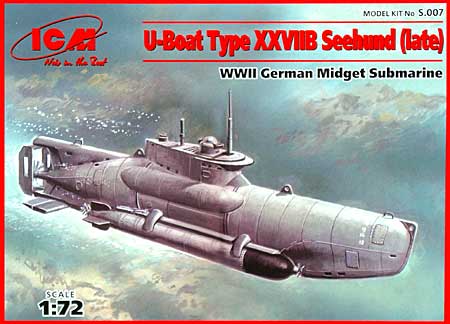 ドイツ ゼーフント小型潜水艇 後期型 27型 プラモデル (ICM 1/72 シップ＆ボート No.S.007) 商品画像