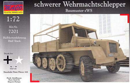 ドイツ sWS 重ハーフトラック ソフトキャビン プラモデル (マコ 1/72 AFVキット No.7201) 商品画像