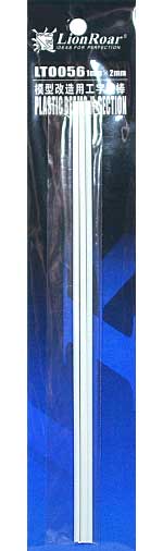 工字型 プラスチック棒 (1mm×2mm×160mm) (3本入) プラスチック棒 (ライオンロア マテリアル・テンプレート シリーズ No.LT0056) 商品画像