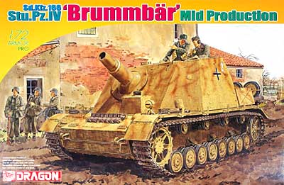 Sd.Kfz.166 4号突撃榴弾砲 ブルムベア 中期生産型 プラモデル (ドラゴン 1/72 アーマー シリーズ No.7242) 商品画像