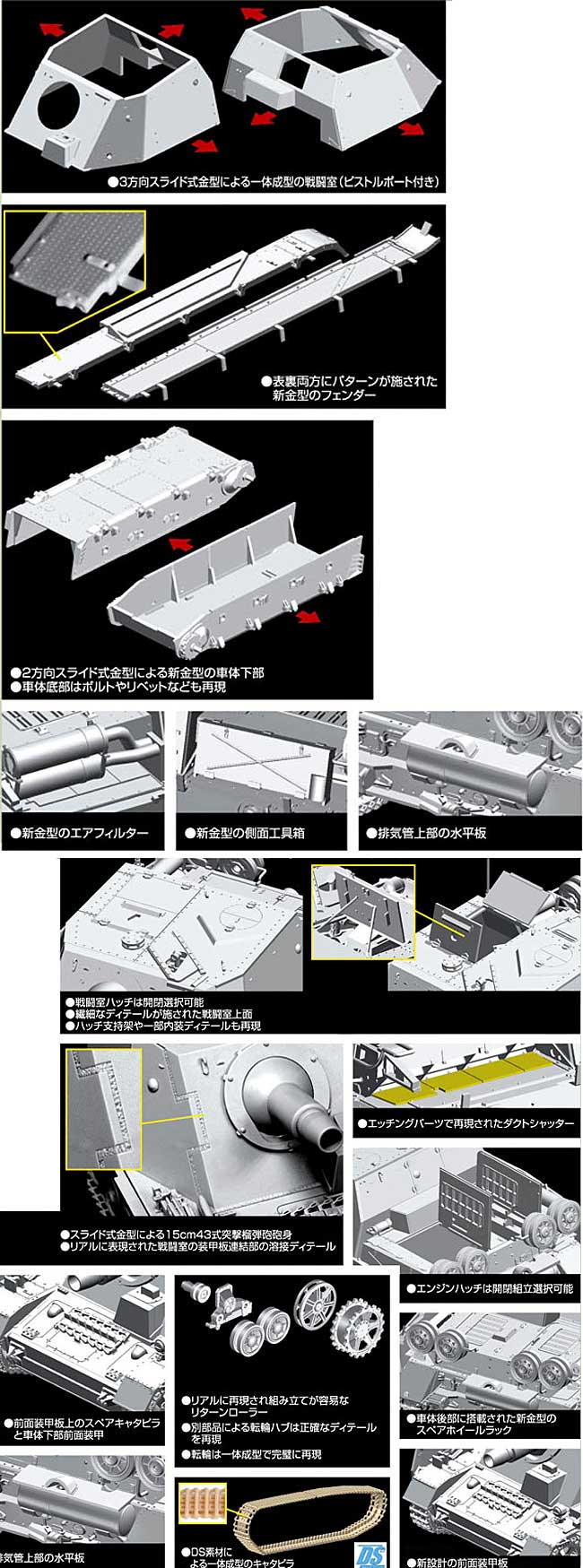 Sd.Kfz.166 4号突撃榴弾砲 ブルムベア 中期生産型 プラモデル (ドラゴン 1/72 アーマー シリーズ No.7242) 商品画像_2