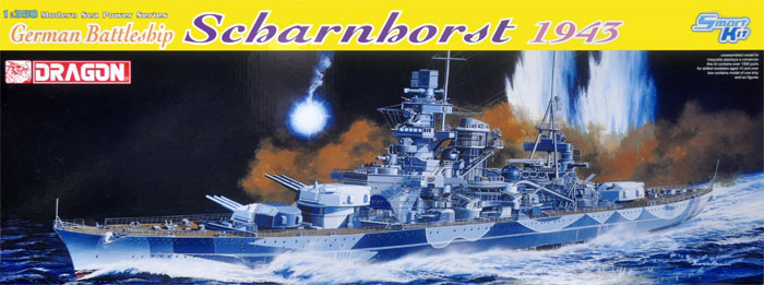 ドイツ戦艦 シャルンホルスト 1943 プラモデル (ドラゴン 1/350 Modern Sea Power Series No.1040) 商品画像